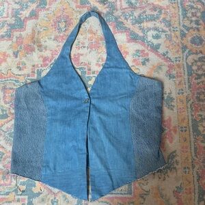 Free People X Tricia Fix denim vest